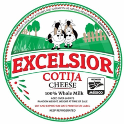 EXCELSIOR COTIJA CHEESE Logo (USPTO, 05/16/2018)