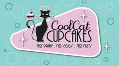 COOL CAT CUPCAKES NO DAIRY. NO EGGS. NONUTS Logo (USPTO, 06/02/2019)