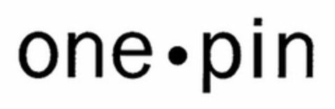 ONE · PIN Logo (USPTO, 12/09/2019)