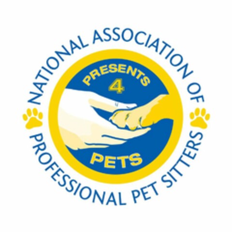 PRESENTS 4 PETS NATIONAL ASSOCIATION OFPROFESSIONAL PET SITTERS Logo (USPTO, 27.12.2011)