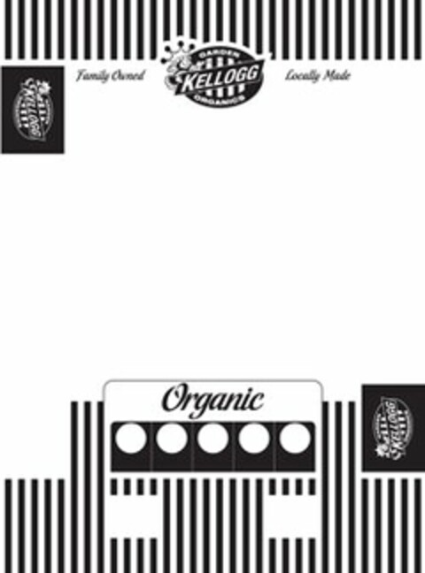 FAMILY OWNED GARDEN KELLOGG ORGANICS LOCALLY MADE ORGANIC Logo (USPTO, 06/17/2013)