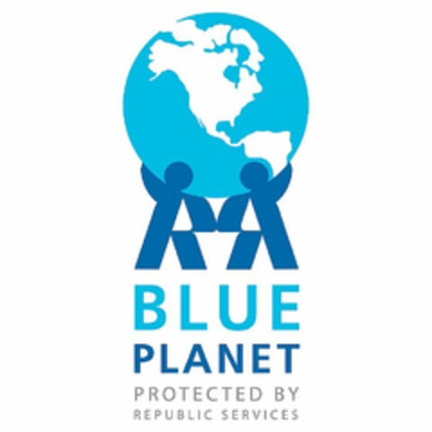 BLUE PLANET PROTECTED BY REPUBLIC SERVICES Logo (USPTO, 10/16/2015)