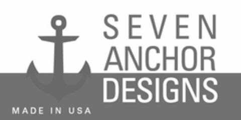 SEVEN ANCHOR DESIGNS MADE IN USA Logo (USPTO, 11/12/2015)