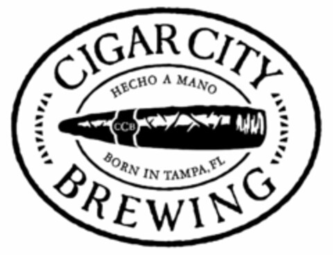 CIGAR CITY BREWING HECHO A MANO BORN INTAMPA, FL CCB Logo (USPTO, 22.03.2018)