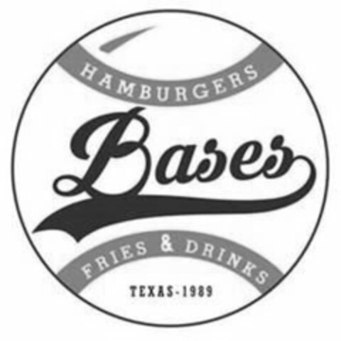 BASES HAMBURGERS FRIES & DRINKS TEXAS -1989 Logo (USPTO, 07.08.2018)