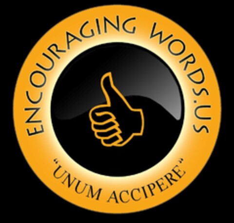 ENCOURAGING WORDS.US "UNUM ACCIPERE" Logo (USPTO, 15.02.2019)