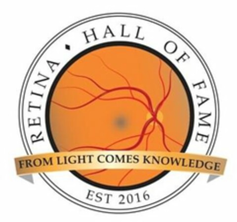 RETINA HALL OF FAME EST 2016 FROM LIGHTCOMES KNOWLEDGE Logo (USPTO, 18.10.2019)