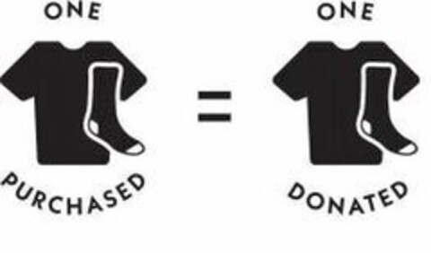 ONE PURCHASED = ONE DONATED Logo (USPTO, 24.10.2019)