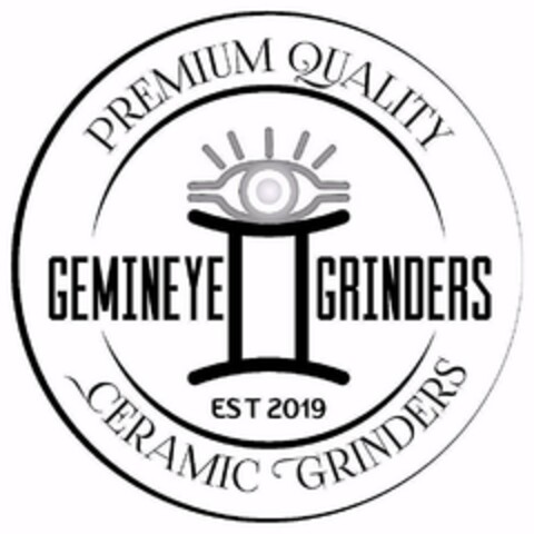 GEMINEYE GRINDERS PREMIUM QUALITY CERAMIC GRINDERS EST 2019 Logo (USPTO, 28.05.2020)