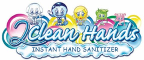 2CLEAN HANDS INSTANT HAND SANITIZER Logo (USPTO, 02.11.2009)