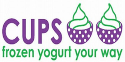 CUPS FROZEN YOGURT YOUR WAY Logo (USPTO, 07/21/2010)