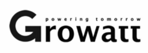 GROWATT POWERING TOMORROW Logo (USPTO, 01.08.2011)