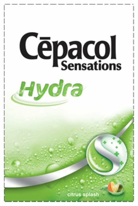CEPACOL SENSATIONS HYDRA CITRUS SPLASH Logo (USPTO, 13.08.2012)