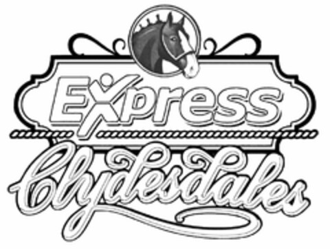 EXPRESS CLYDESDALES Logo (USPTO, 12.07.2013)