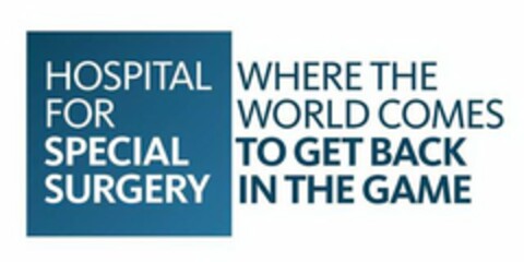 HOSPITAL FOR SPECIAL SURGERY WHERE THE WORLD COMES TO GET BACK IN THE GAME Logo (USPTO, 26.07.2013)