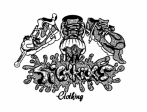 SICK KICKS CLOTHING Logo (USPTO, 21.07.2015)