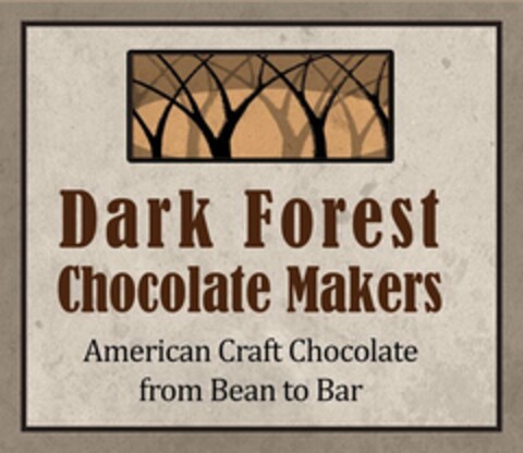 DARK FOREST CHOCOLATE MAKERS AMERICAN CRAFT CHOCOLATE FROM BEAN TO BAR Logo (USPTO, 05.10.2015)