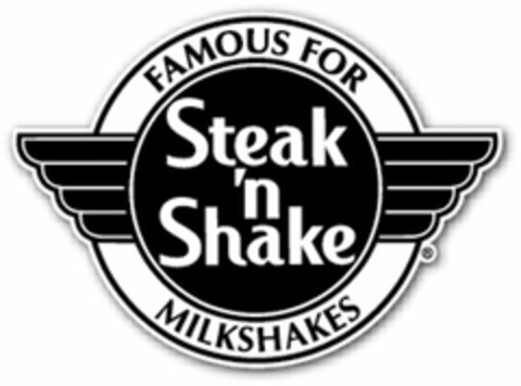 STEAK 'N SHAKE FAMOUS FOR MILKSHAKES Logo (USPTO, 28.11.2016)