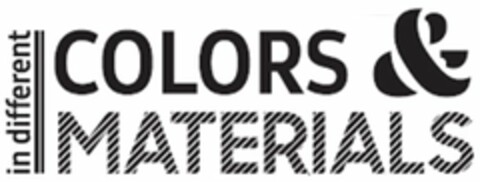 IN DIFFERENT COLORS & MATERIALS Logo (USPTO, 14.04.2017)