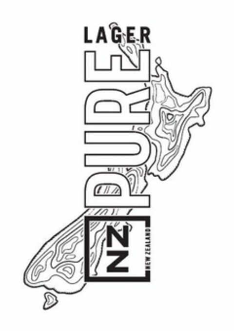 NZ NEW ZEALAND PURE LAGER Logo (USPTO, 26.06.2017)