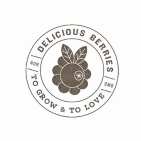 DELICIOUS BERRIES TO GROW & TO LOVE NONGMO Logo (USPTO, 21.12.2017)