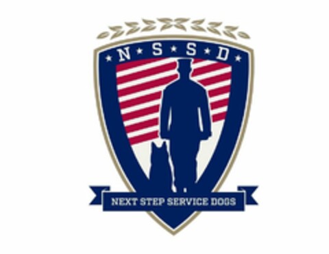 N S S D NEXT STEP SERVICE DOGS Logo (USPTO, 04/19/2018)