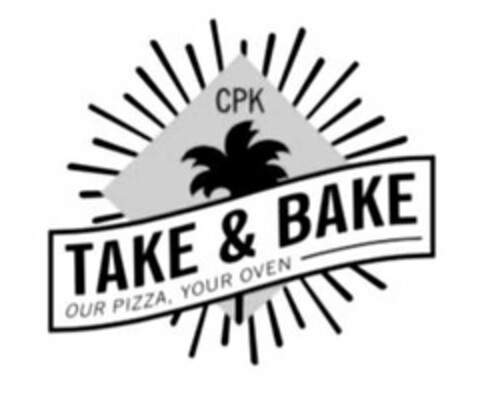 CPK TAKE & BAKE OUR PIZZA, YOUR OVEN Logo (USPTO, 01/29/2019)