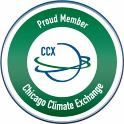 CCX PROUD MEMBER CHICAGO CLIMATE EXCHANGE Logo (USPTO, 09/04/2009)