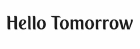 HELLO TOMORROW Logo (USPTO, 28.10.2010)