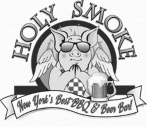 HOLY SMOKE NEW YORK'S BEST BBQ & BEER BAR! Logo (USPTO, 30.07.2012)