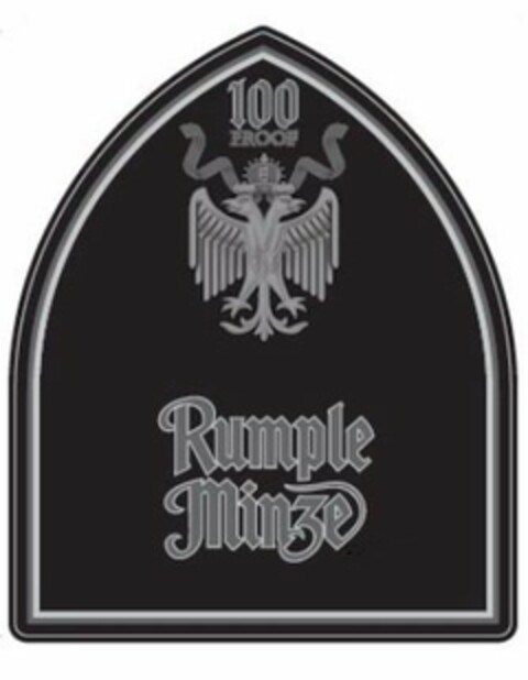 100 PROOF RUMPLE MINZE Logo (USPTO, 21.03.2014)