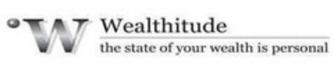 ºW WEALTHITUDE THE STATE OF YOUR WEALTH IS PERSONAL Logo (USPTO, 01.08.2014)