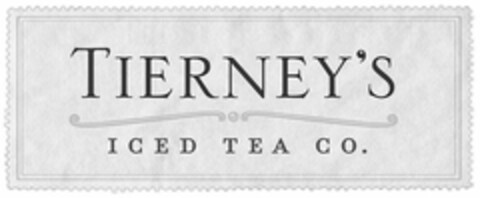 TIERNEY'S ICED TEA CO. Logo (USPTO, 13.10.2015)