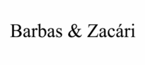 BARBAS & ZACÁRI Logo (USPTO, 31.08.2016)