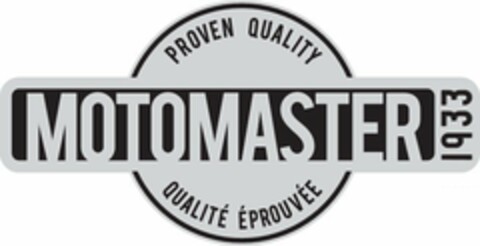 MOTOMASTER 1933 PROVEN QUALITY QUALITÉ ÉPROUVÉE Logo (USPTO, 01/24/2017)