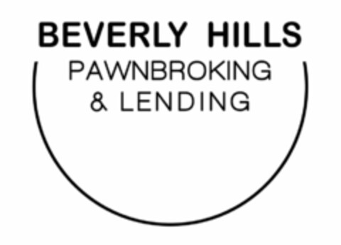 BEVERLY HILLS PAWNBROKING & LENDING Logo (USPTO, 02/21/2017)