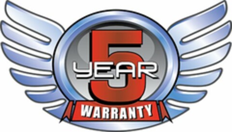 5 YEAR WARRANTY Logo (USPTO, 18.04.2017)