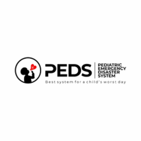 PEDS PEDIATRIC EMERGENCY DISASTER SYSTEM BEST SYSTEM FOR A CHILD'S WORST DAY Logo (USPTO, 21.02.2020)