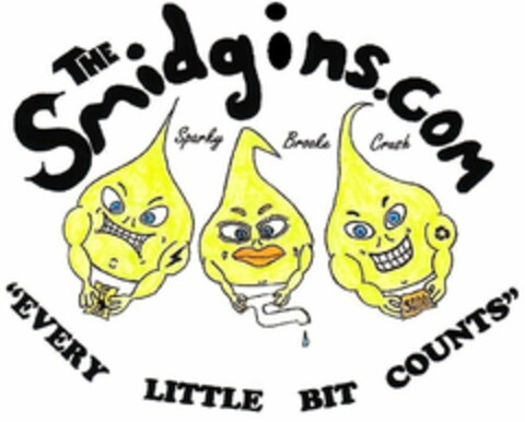 THE SMIDGINS.COM SPARKY BROOKE CRUSH "EVERY LITTLE BIT COUNTS" Logo (USPTO, 18.04.2010)