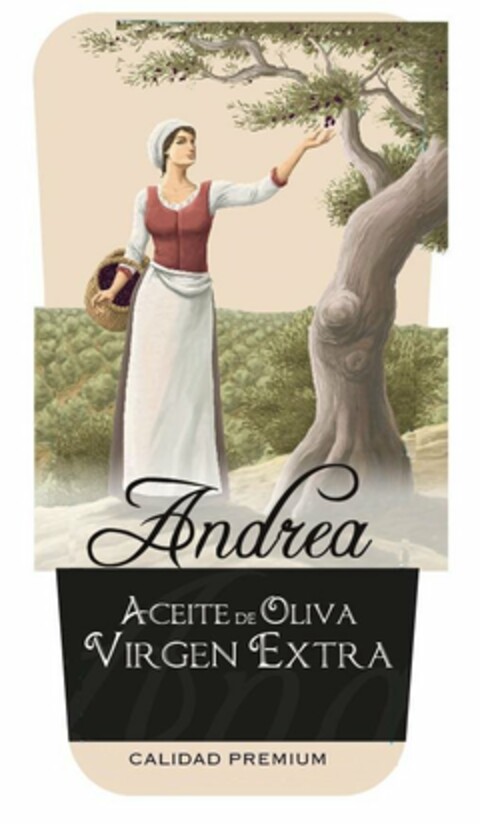 ANDREA ACEITE DE OLIVA VIRGEN EXTRA CALIDAD PREMIUM Logo (USPTO, 04/02/2013)