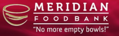 MERIDIAN FOOD BANK "NO MORE EMPTY BOWLS!" Logo (USPTO, 11/19/2013)