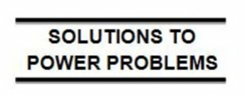 SOLUTIONS TO POWER PROBLEMS Logo (USPTO, 23.12.2014)