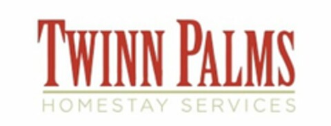 TWINN PALMS HOMESTAY SERVICES Logo (USPTO, 30.12.2014)