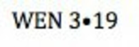 WEN 3·19 Logo (USPTO, 26.06.2015)