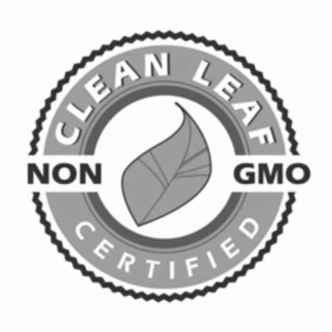 CLEAN LEAF NON GMO CERTIFIED Logo (USPTO, 03/18/2016)