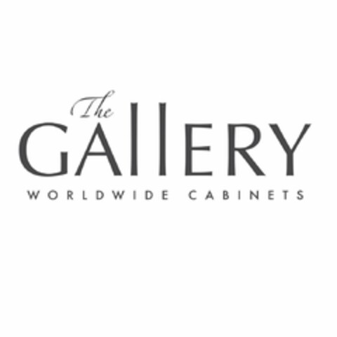 THE GALLERY WORLDWIDE CABINETS Logo (USPTO, 21.09.2018)