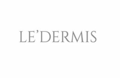 LE'DERMIS Logo (USPTO, 04/15/2019)