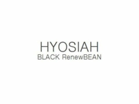 HYOSIAH BLACK RENEWBEAN Logo (USPTO, 31.03.2011)