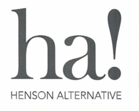 HA! HENSON ALTERNATIVE Logo (USPTO, 07.03.2012)