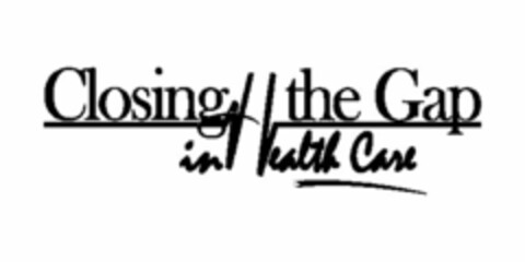 CLOSING THE GAP IN HEALTH CARE Logo (USPTO, 11/30/2012)